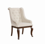 Brockway Cove Tufted Arm Chairs Cream and Antique Java (Set of 2) - 110313 - Luna Furniture