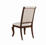 Brockway Cove Cream and Antique Java Tufted Dining Chairs, Set of 2 from Coaster - Luna Furniture