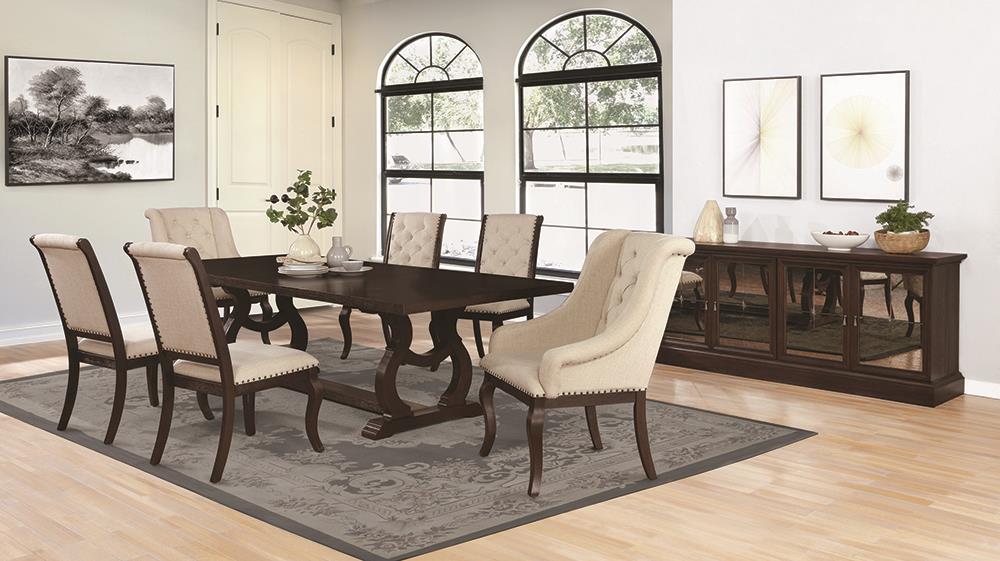Brockway 5-Piece Rectangular Trestle Dining Set from Coaster - Luna Furniture