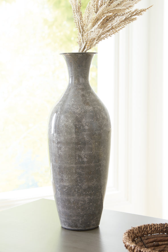 Brockwich Antique Gray Vase - A2000588 - Luna Furniture
