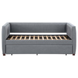 Brodie Upholstered Twin Daybed with Trundle Grey - 300554 - Luna Furniture
