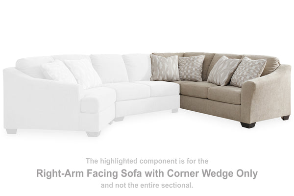Brogan Bay Cork Right-Arm Facing Sofa with Corner Wedge
