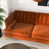 Brooke Mid-Century Modern  Sectional Sofa Blue / Left Facing - AFC00666 - Luna Furniture