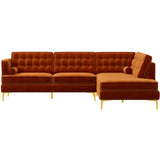 Brooke Mid-Century Modern  Sectional Sofa Blue / Left Facing - AFC00666 - Luna Furniture