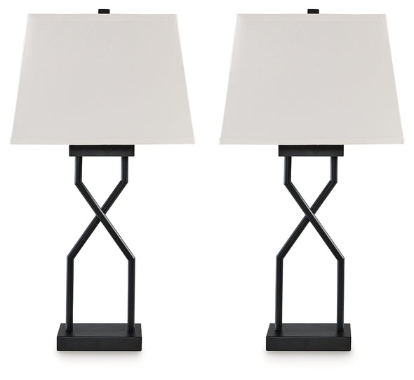 Brookthrone Black Table Lamp, Set of 2 - L204514 - Luna Furniture