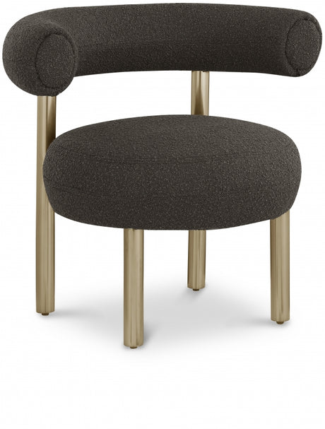 Brown Bordeaux Boucle Fabric Accent Chair - 494Brown - Luna Furniture