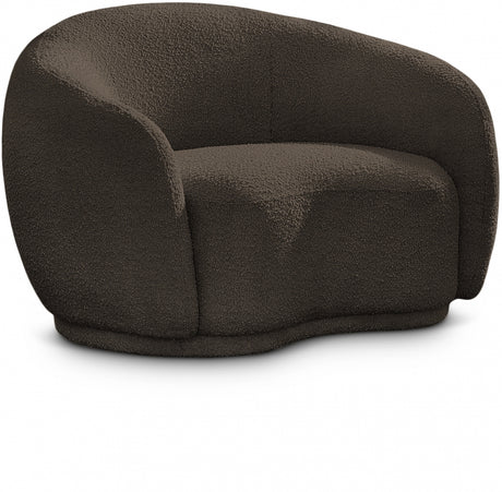 Brown Hyde Boucle Fabric Chair - 693Brown-C - Luna Furniture
