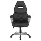 Bruce Black and Silver Adjustable Height Office Chair from Coaster - Luna Furniture
