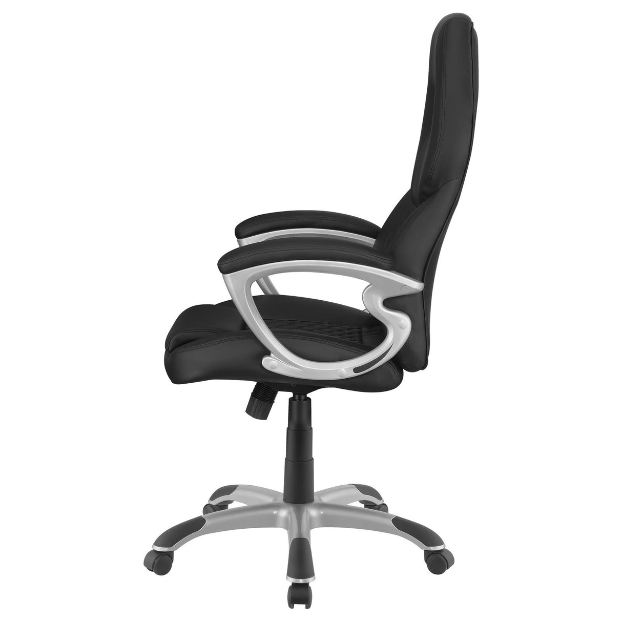 Bruce Adjustable Height Office Chair Black and Silver - 801296 - Luna Furniture