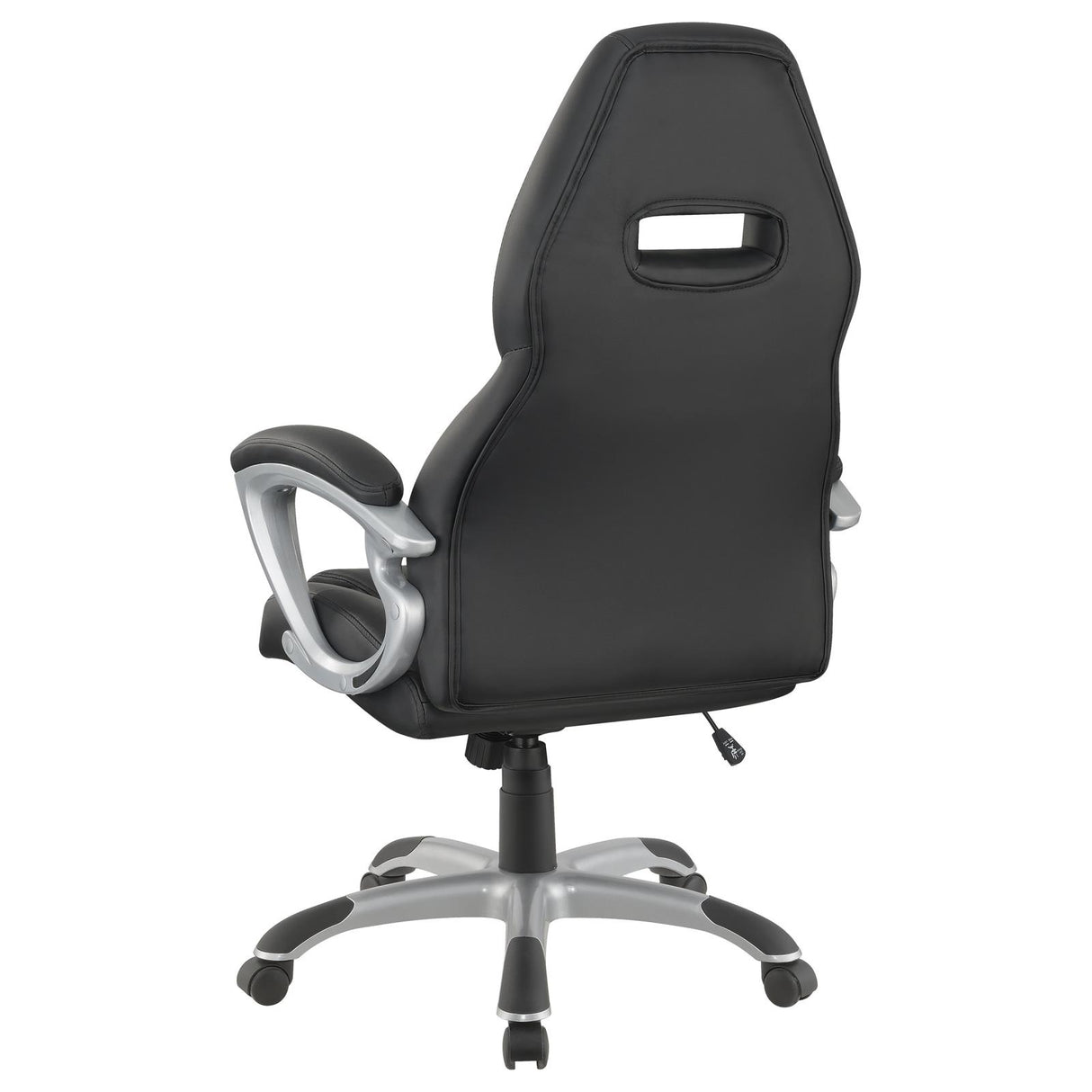 Bruce Black and Silver Adjustable Height Office Chair from Coaster - Luna Furniture