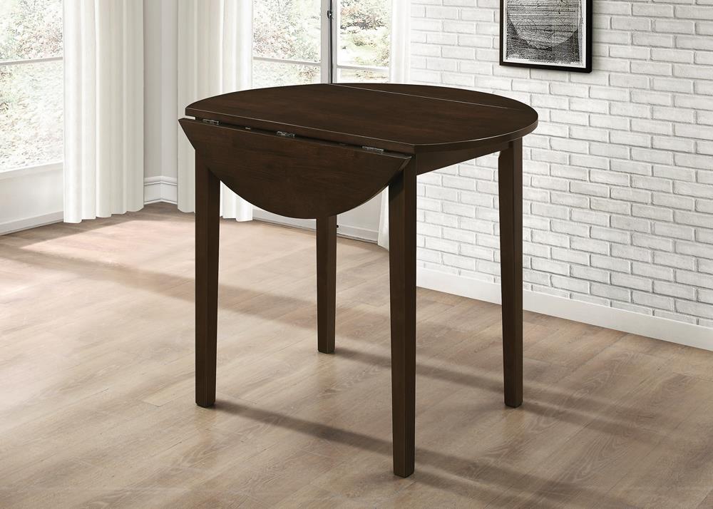 Bucknell Cappuccino and Tan 3-Piece Dining Set with Drop Leaf from Coaster - Luna Furniture