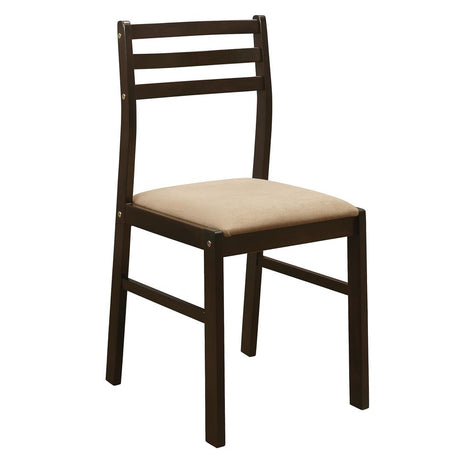 Bucknell Cappuccino and Tan 3-Piece Dining Set with Drop Leaf from Coaster - Luna Furniture