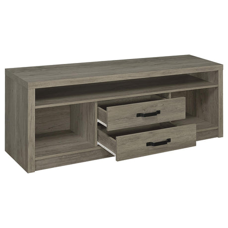 Burke Gray Driftwood 2-Drawer TV Console from Coaster - Luna Furniture
