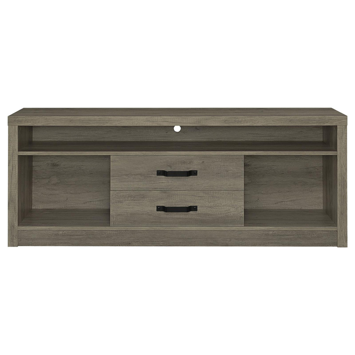 Burke Gray Driftwood 2-Drawer TV Console from Coaster - Luna Furniture