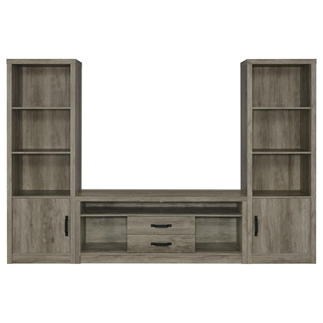 Burke Gray Driftwood 3-Piece Entertainment Center from Coaster - Luna Furniture