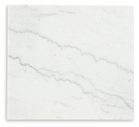 Burkhaus White/Dark Brown End Table from Ashley - Luna Furniture