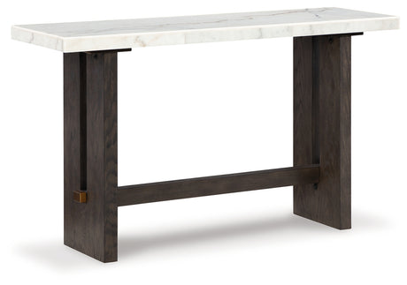 Burkhaus White/Dark Brown Sofa Table - T779-4 - Luna Furniture