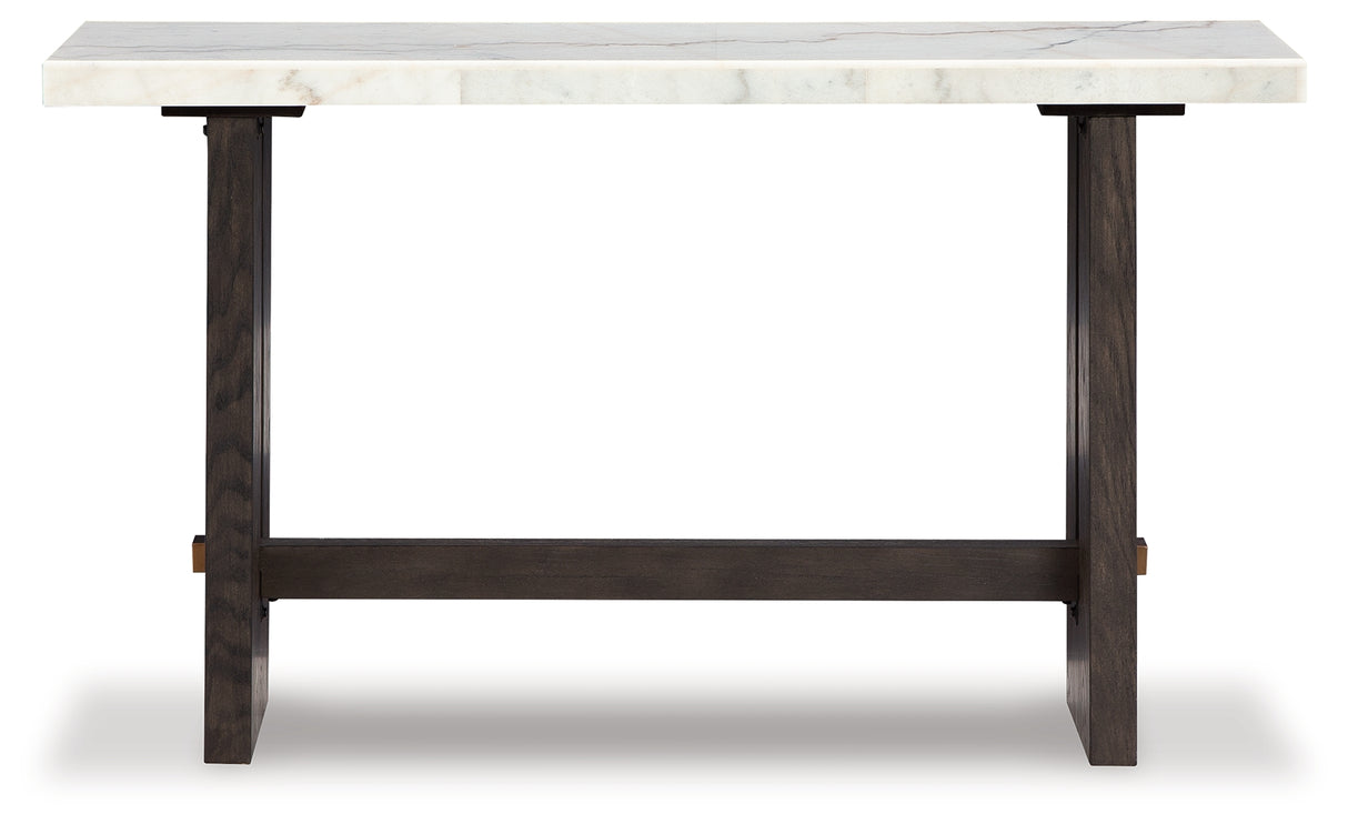 Burkhaus White/Dark Brown Sofa Table - T779-4 - Luna Furniture