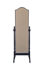 Cabot Rectangular Cheval Mirror with Arched Top Black - 950801 - Luna Furniture