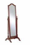 Cabot Rectangular Cheval Mirror with Arched Top Merlot - 3103 - Luna Furniture
