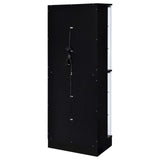 Cabra Black High Gloss Display Case Curio Cabinet with Glass Shelves and LED Lighting from Coaster - Luna Furniture