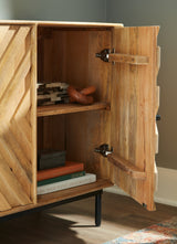 Cadewick Natural Accent Cabinet from Ashley - Luna Furniture