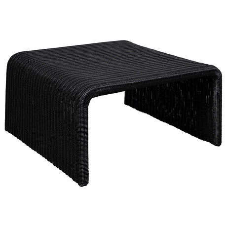 Cahya Woven Rattan Sqaure Coffee Table Black - 708518 - Luna Furniture