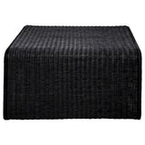 Cahya Black Woven Rattan Sqaure Coffee Table from Coaster - Luna Furniture