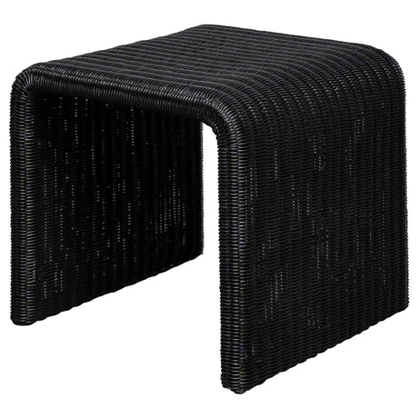 Cahya Black Woven Rattan Sqaure End Table from Coaster - Luna Furniture