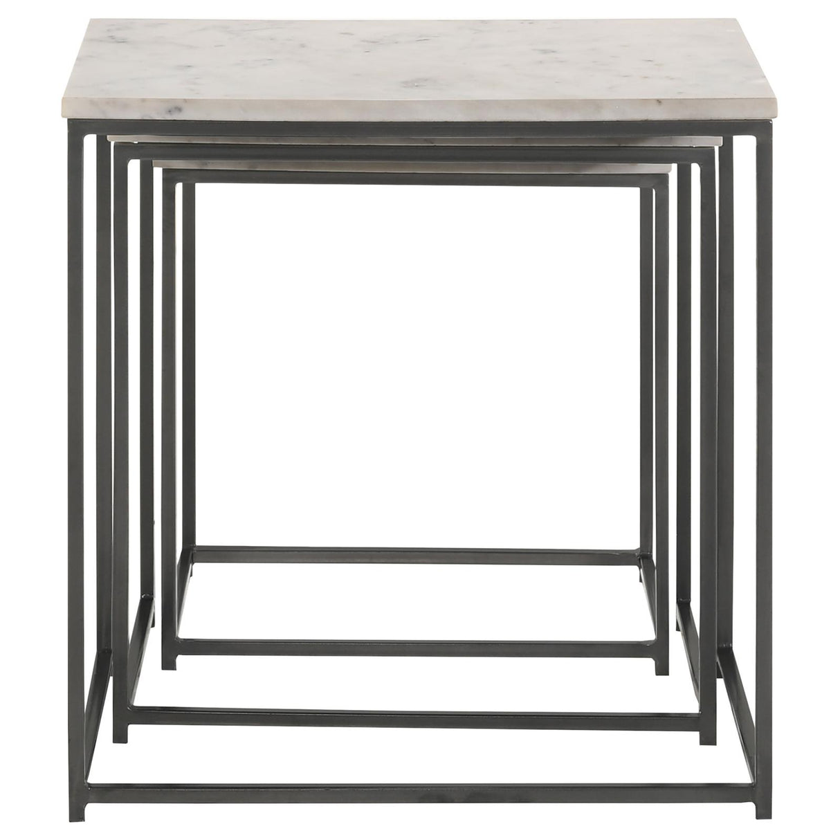 Caine 3-piece Nesting Table with Marble Top - 936016 - Luna Furniture