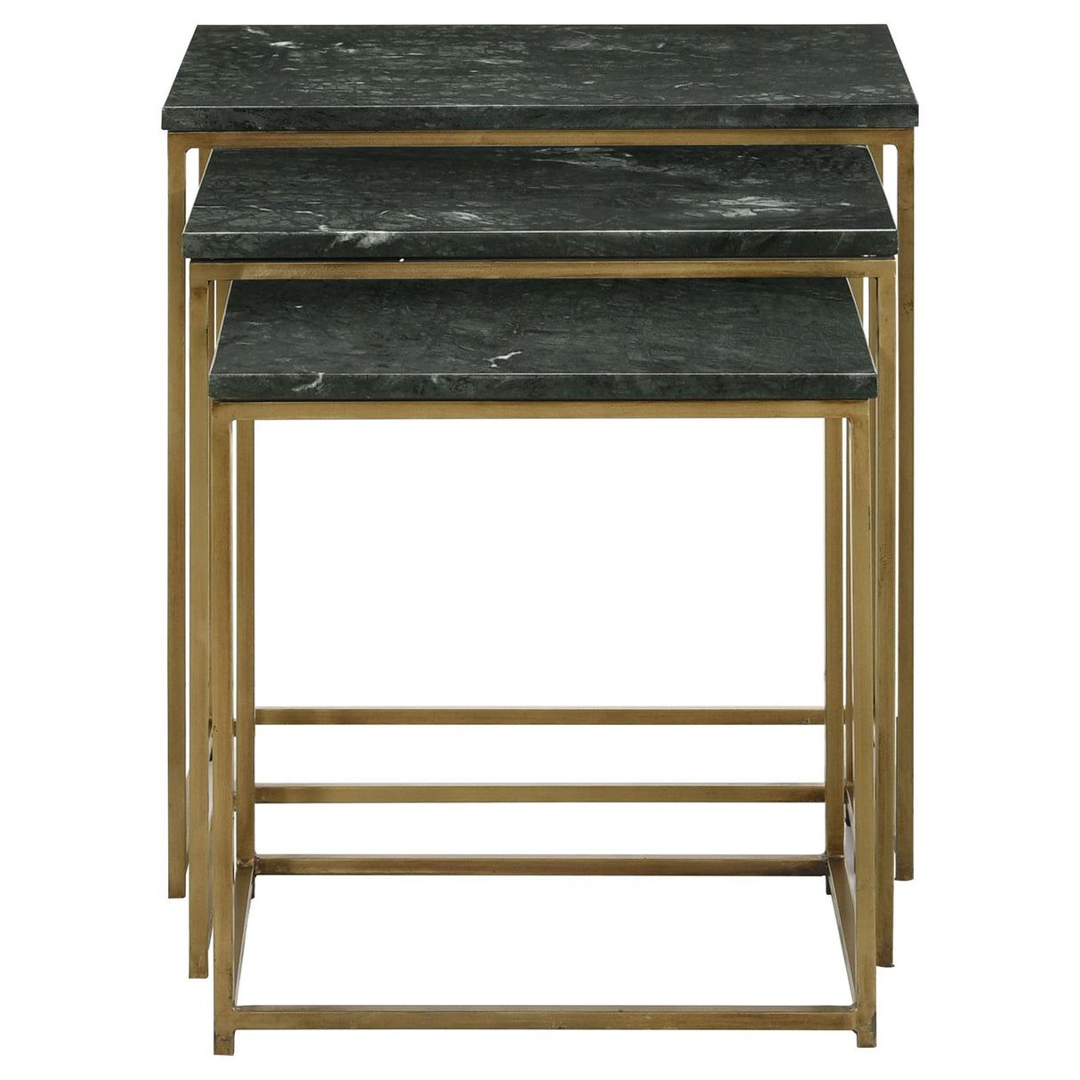 Caine 3-piece Nesting Table with Marble Top - 936017 - Luna Furniture