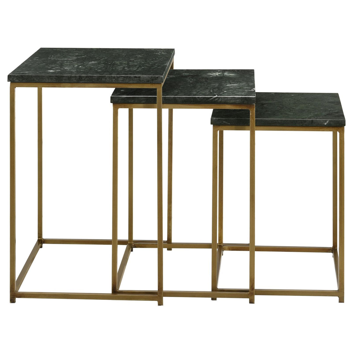 Caine 3-piece Nesting Table with Marble Top - 936017 - Luna Furniture