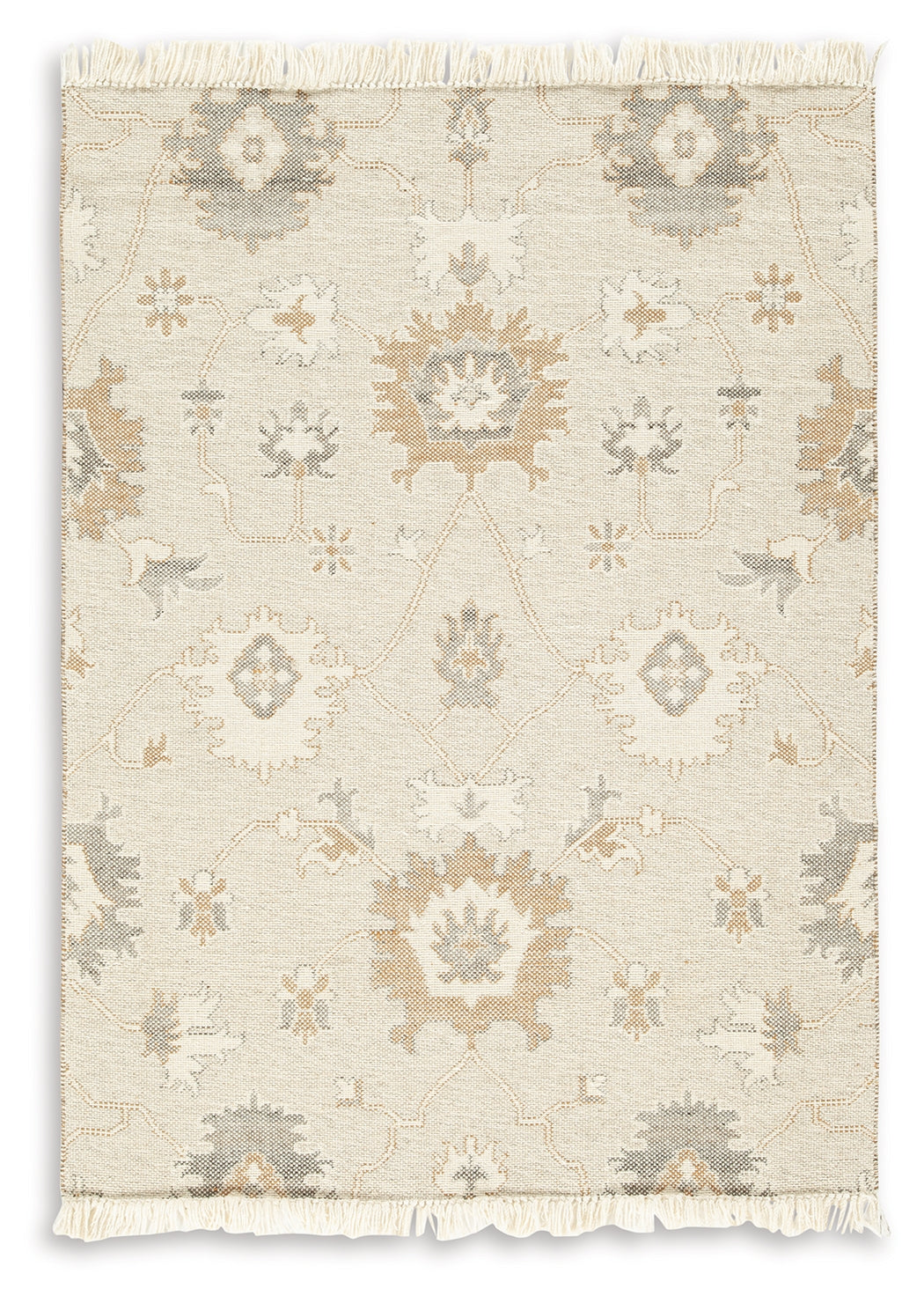 Calkin Linen/Gray/Caramel 5' x 7' Rug from Ashley - Luna Furniture