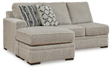 Calnita Sisal Left-Arm Facing Sofa Chaise from Ashley Furniture - Luna Furniture