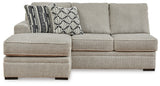 Calnita Sisal Left-Arm Facing Sofa Chaise from Ashley Furniture - Luna Furniture