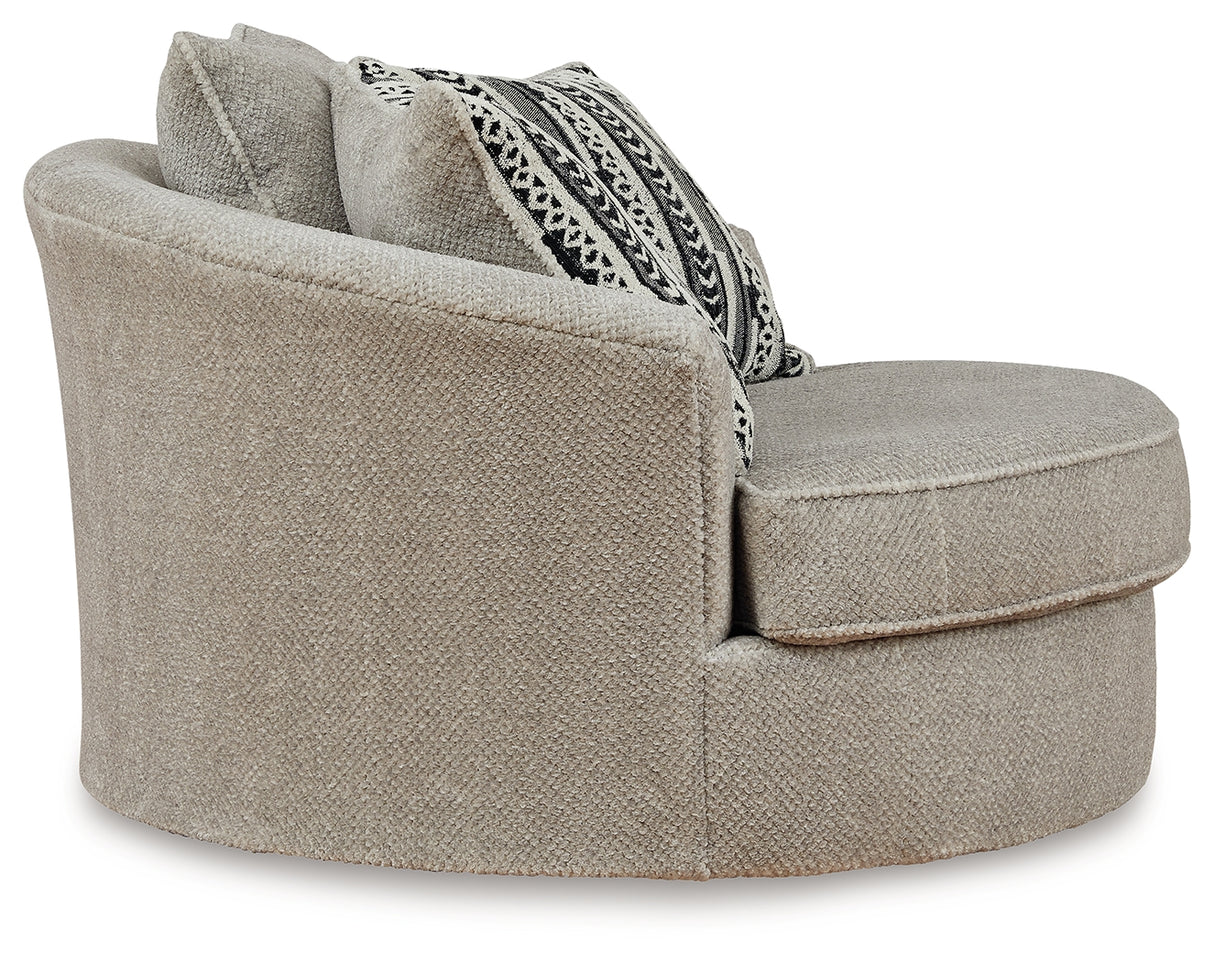 Calnita Sisal Oversized Swivel Accent Chair from Ashley - Luna Furniture