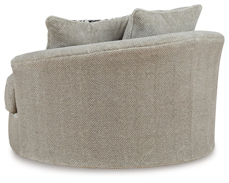 Calnita Sisal Oversized Swivel Accent Chair from Ashley - Luna Furniture