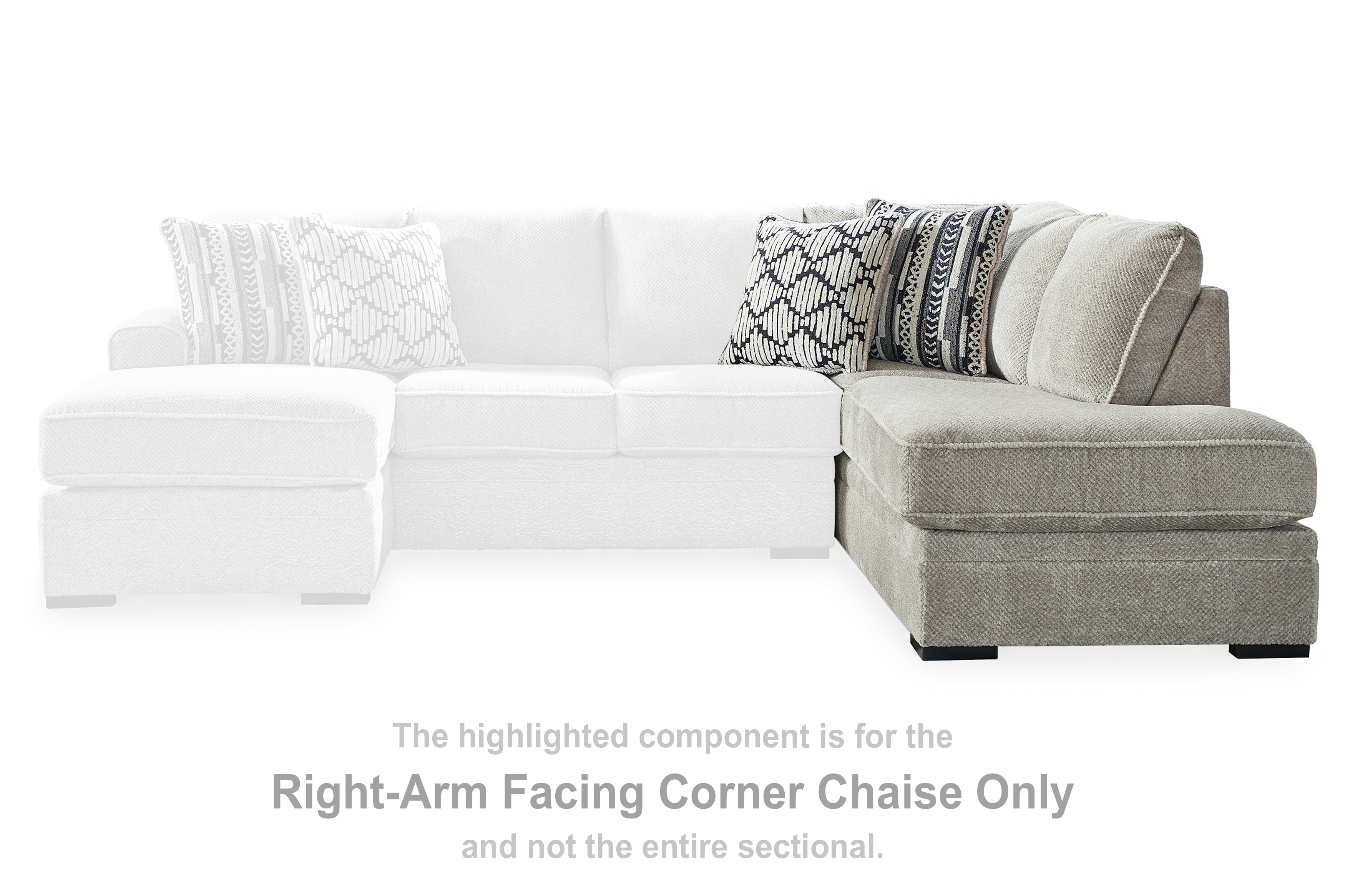 Calnita Sisal Right-Arm Facing Corner Chaise from Ashley Furniture - Luna Furniture