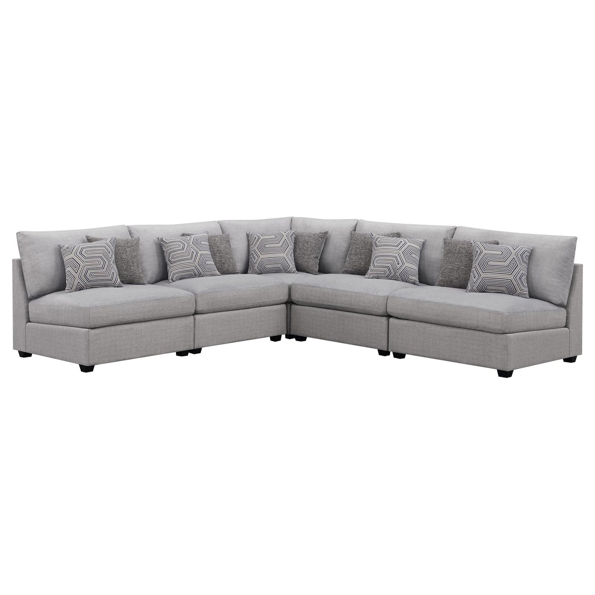 Cambria Gray Upholstered 5-Piece Modular Sectional from Coaster - Luna Furniture