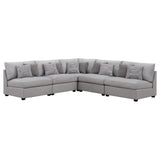 Cambria 5-piece Upholstered Modular Sectional Grey - 551511-S5A - Luna Furniture