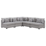 Cambria Gray Upholstered 5-Piece Modular Sectional from Coaster - Luna Furniture