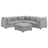 Cambria Gray Upholstered 6-Piece Modular Sectional from Coaster - Luna Furniture