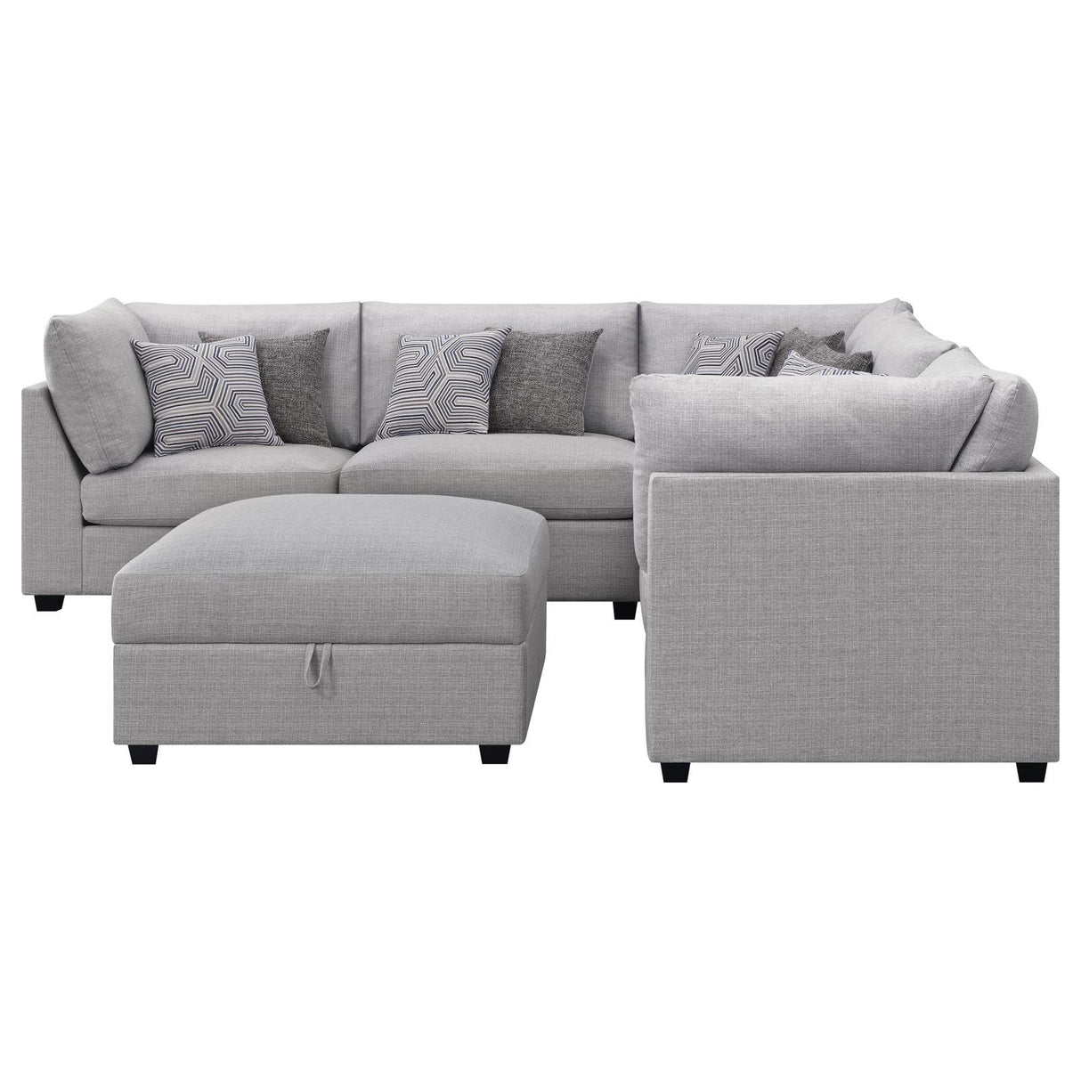 Cambria Gray Upholstered 6-Piece Modular Sectional from Coaster - Luna Furniture
