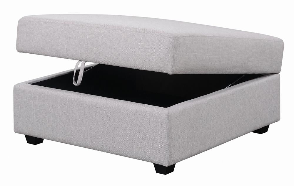 Cambria Gray Square Storage Ottoman from Coaster - Luna Furniture