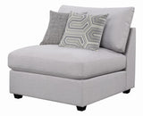 Cambria Gray Upholstered Armless Chair from Coaster - Luna Furniture