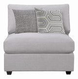 Cambria Gray Upholstered Armless Chair from Coaster - Luna Furniture
