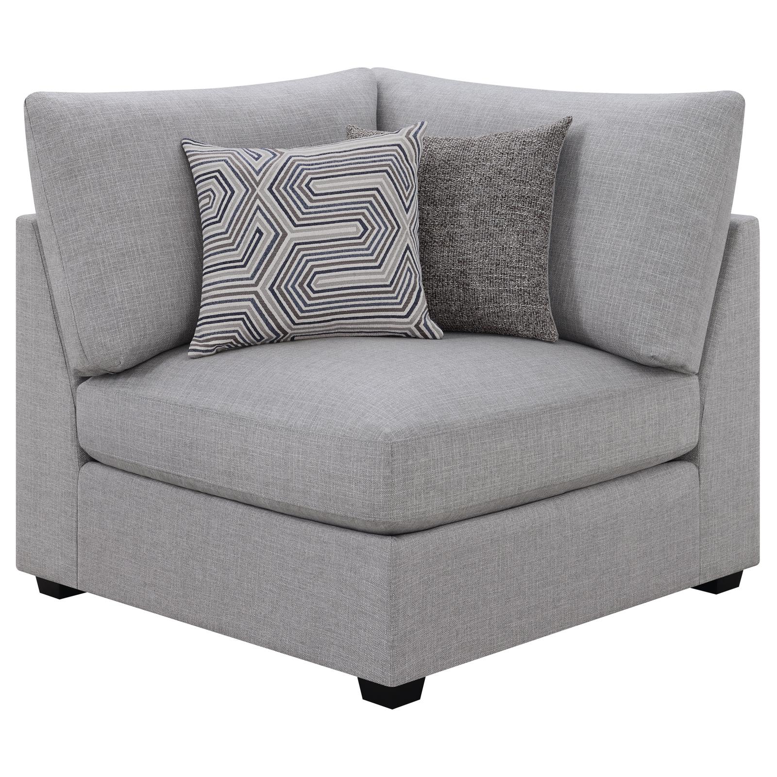 Cambria Upholstered Corner Chair Grey from Coaster - Luna Furniture