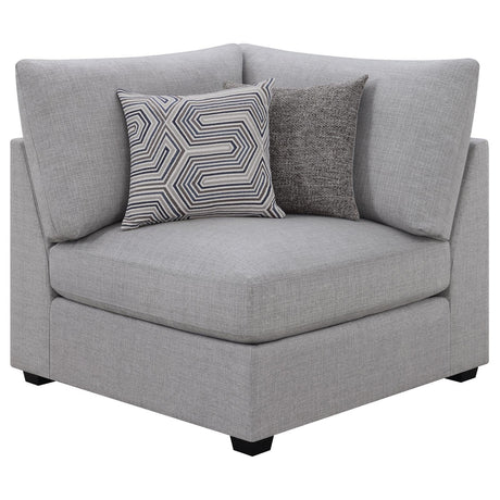 Cambria Upholstered Corner Chair Grey from Coaster - Luna Furniture