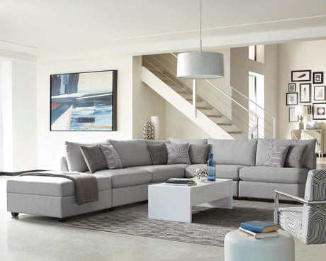 Cambria Upholstered Corner Chair Grey from Coaster - Luna Furniture