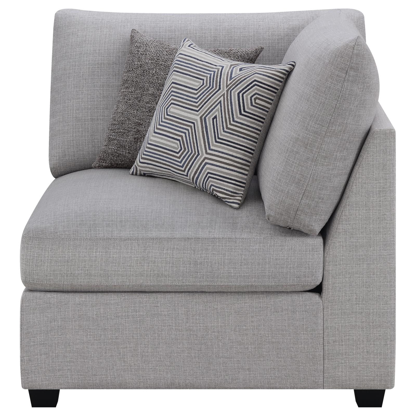 Cambria Upholstered Corner Chair Grey from Coaster - Luna Furniture